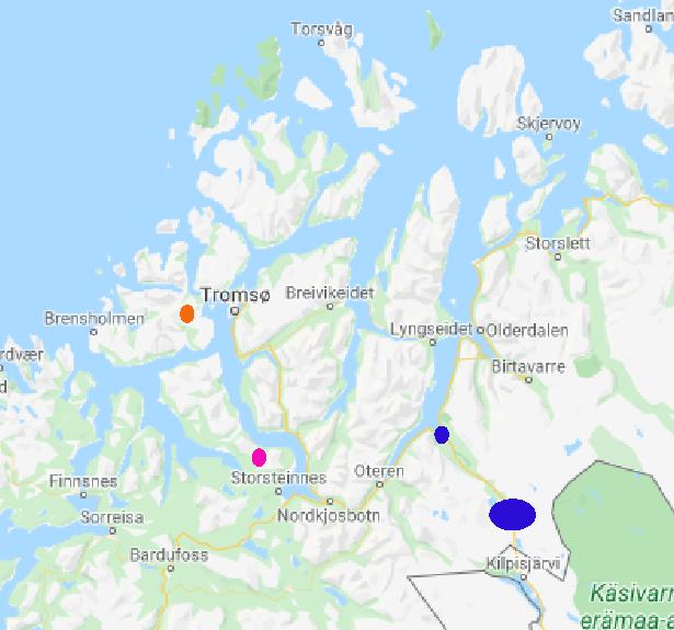 Tromso map where to see northern lights aurora borealis
